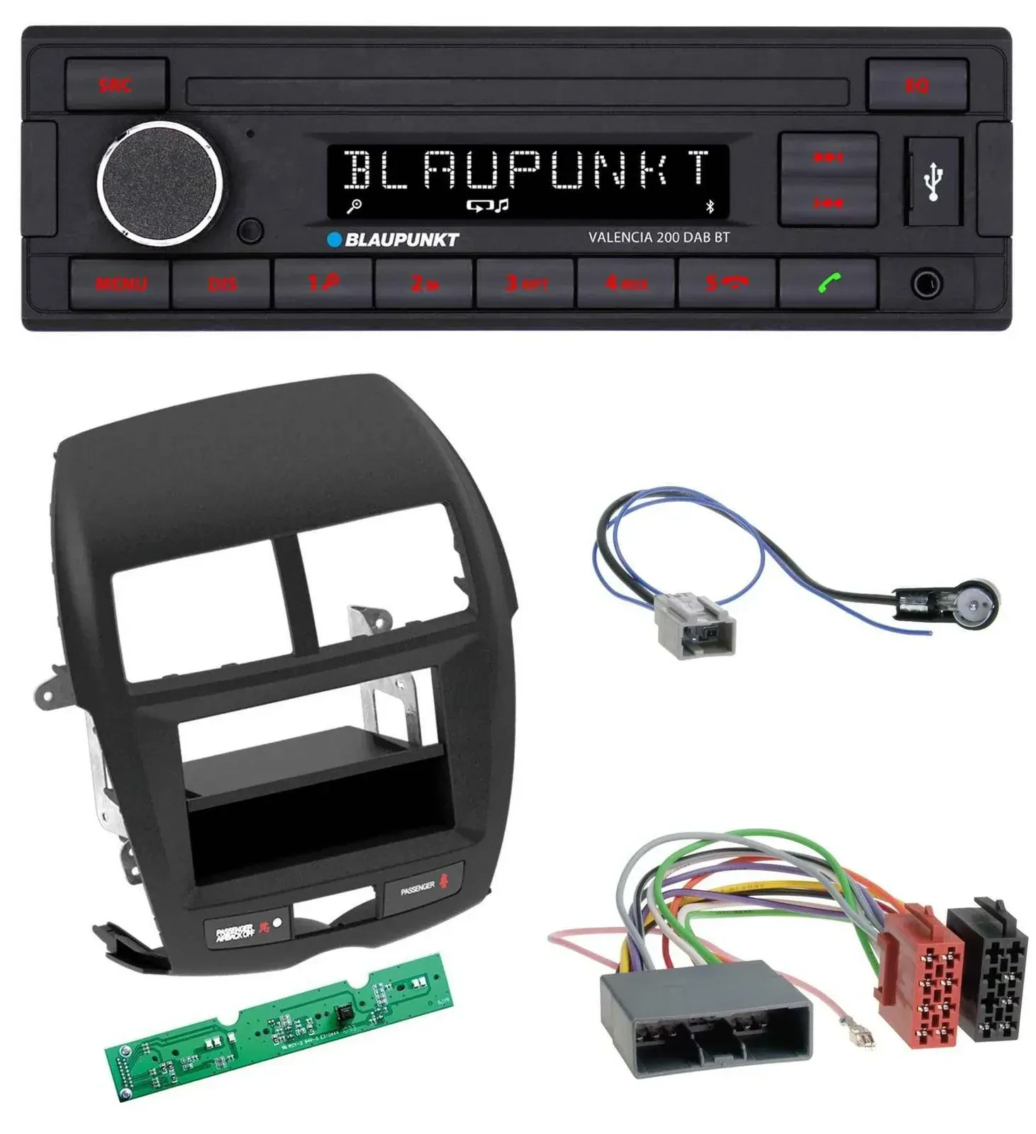 Blaupunkt DAB MP3 Bluetooth USB Autoradio für Mitsubishi ASX (2010-2014)