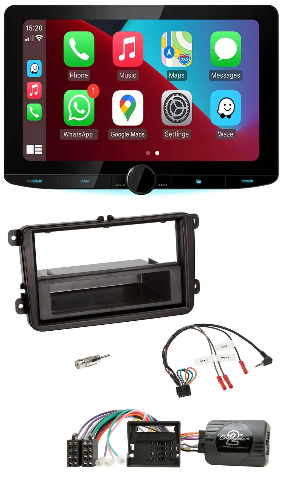 Kenwood Lenkrad USB DAB Bluetooth Autoradio für Skoda Fabia 5J 2007-2014