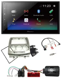Pioneer USB Bluetooth DAB 2DIN Lenkrad Autoradio für Mazda 5 CR 2005-2010 silber