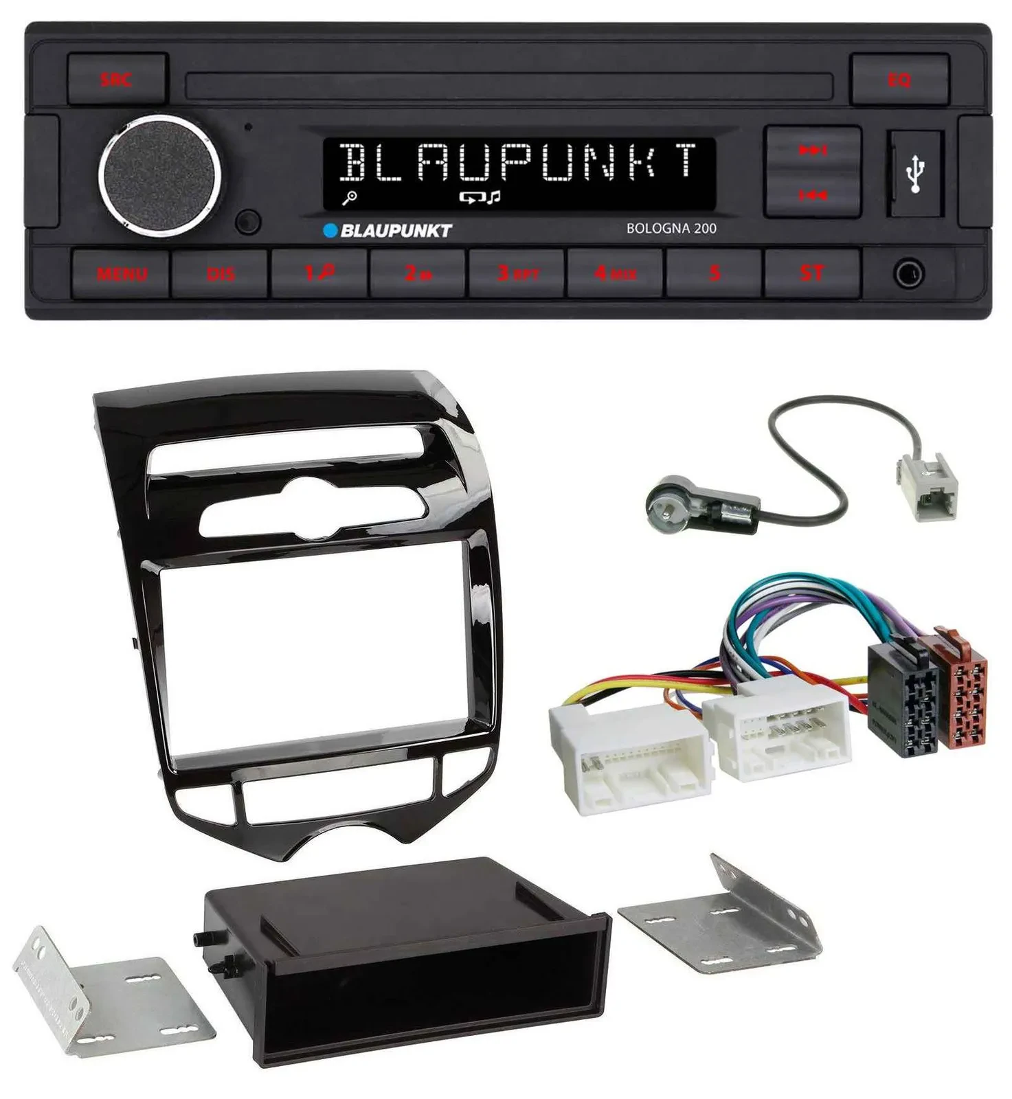 Автомагнитола для Hyundai ix20 Blaupunkt 1DIN MP3, USB, AUX (с 2010, для автомобилей с автоматическим климат-контролем)