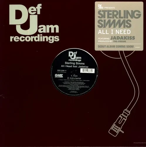 Виниловая пластинка Sterling Simms - All I Need [New 12" Vinyl]