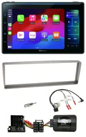 Pioneer Bluetooth DAB Lenkrad USB Autoradio für Alfa Romeo 156 ab 2003 silber