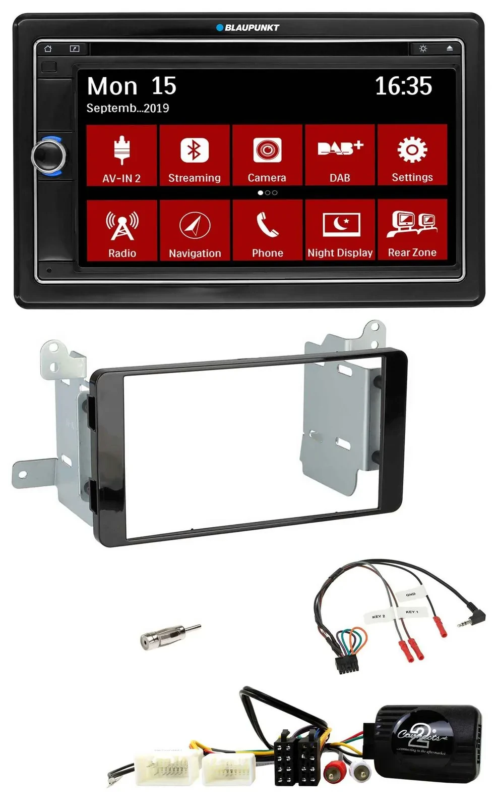 Автомагнитола для Mitsubishi L200 Blaupunkt 2DIN, DAB, TMC, USB, Bluetooth, навигация