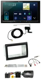 Pioneer 2DIN DAB USB Lenkrad Bluetooth Autoradio für Renault Megane II 2005-2008