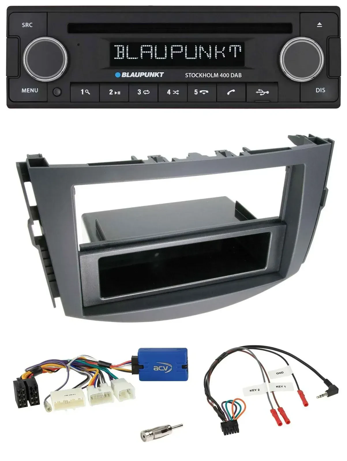 Blaupunkt Lenkrad Bluetooth DAB CD USB Autoradio für Toyota RAV-4 2011-2013