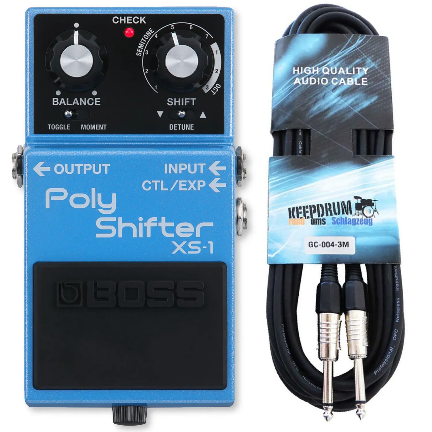 Педаль эффектов для электрогитары BOSS XS-1 Poly Shifter с кабелем