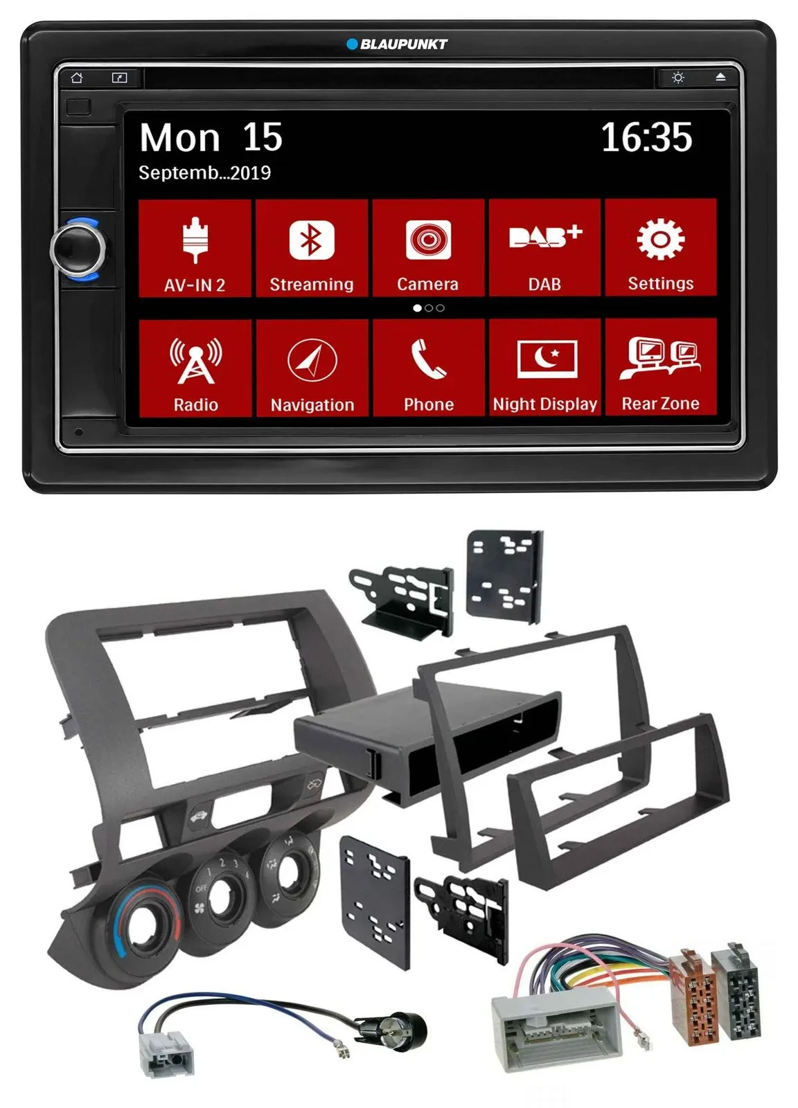 Blaupunkt Bluetooth DAB 2DIN USB DVD MP3 Autoradio für Honda Fit 06-07 nur US-Im