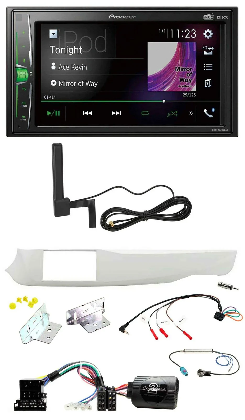 Автомагнитола для Alfa Romeo Giulietta (2010–2014) Pioneer 2-DIN Bluetooth DAB MP3