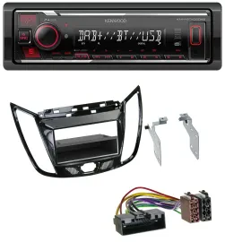 Kenwood MP3 Bluetooth USB DAB Autoradio für Ford C-Max Kuga Klavierlack schwarz