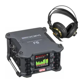 Zoom F6 6-Input  14-Track Multi-Track Field Recorder with Studio Headphones