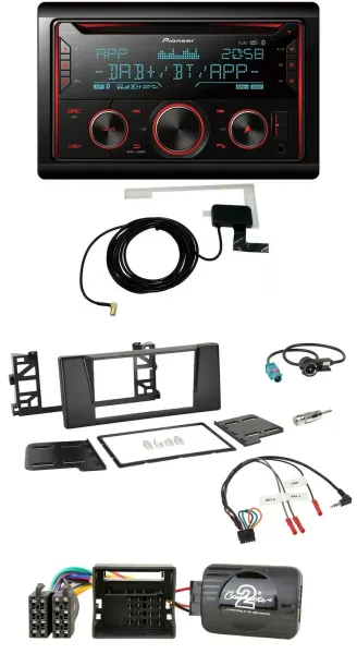 Pioneer 2DIN Lenkrad DAB USB CD Bluetooth Autoradio für BMW 5er E39 01-04 Aktivs