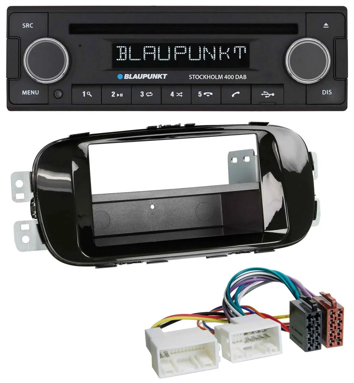 Blaupunkt MP3 Bluetooth DAB CD USB Autoradio für Kia Soul PS ab 14 piano-schwarz