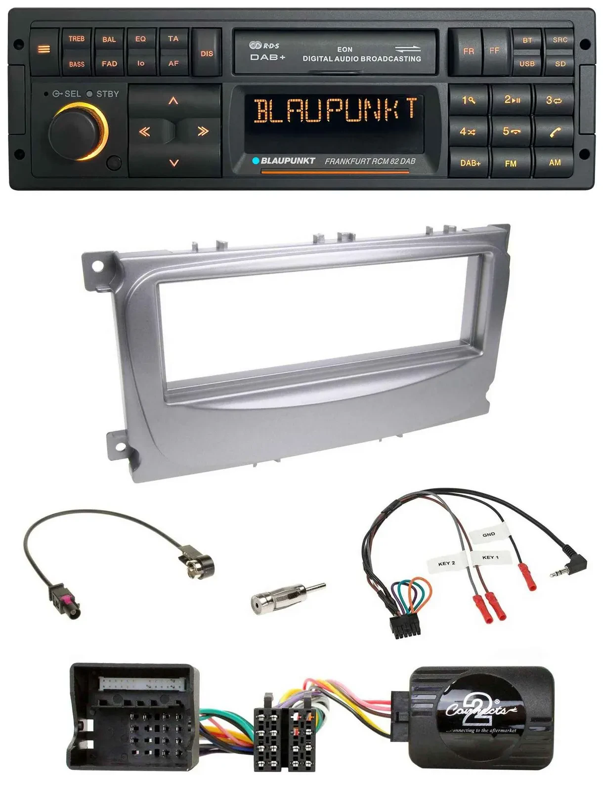 Blaupunkt USB DAB SD Lenkrad Bluetooth Autoradio für Ford Galaxy C-Max ab 2007 F