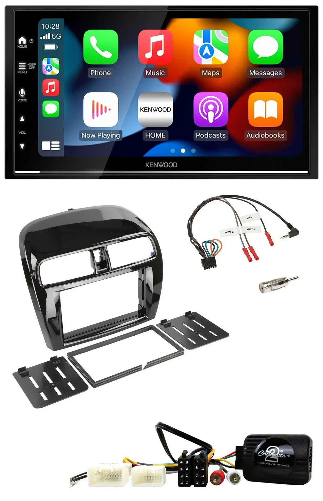 Автомагнитола Kenwood 2 DIN, DAB, USB, Bluetooth для Mitsubishi Mirage/Space Star