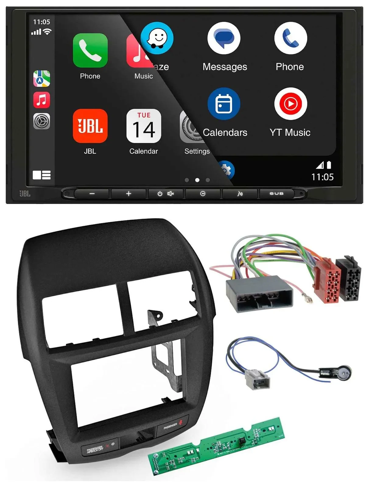 Автомагнитола для Mitsubishi ASX (2010–2014) JBL 2DIN, MP3, DAB, Bluetooth, USB