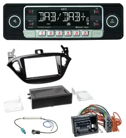 Dietz USB DAB MP3 Bluetooth Autoradio für Opel Adam ab 13 Corsa E ab 15 Ablage