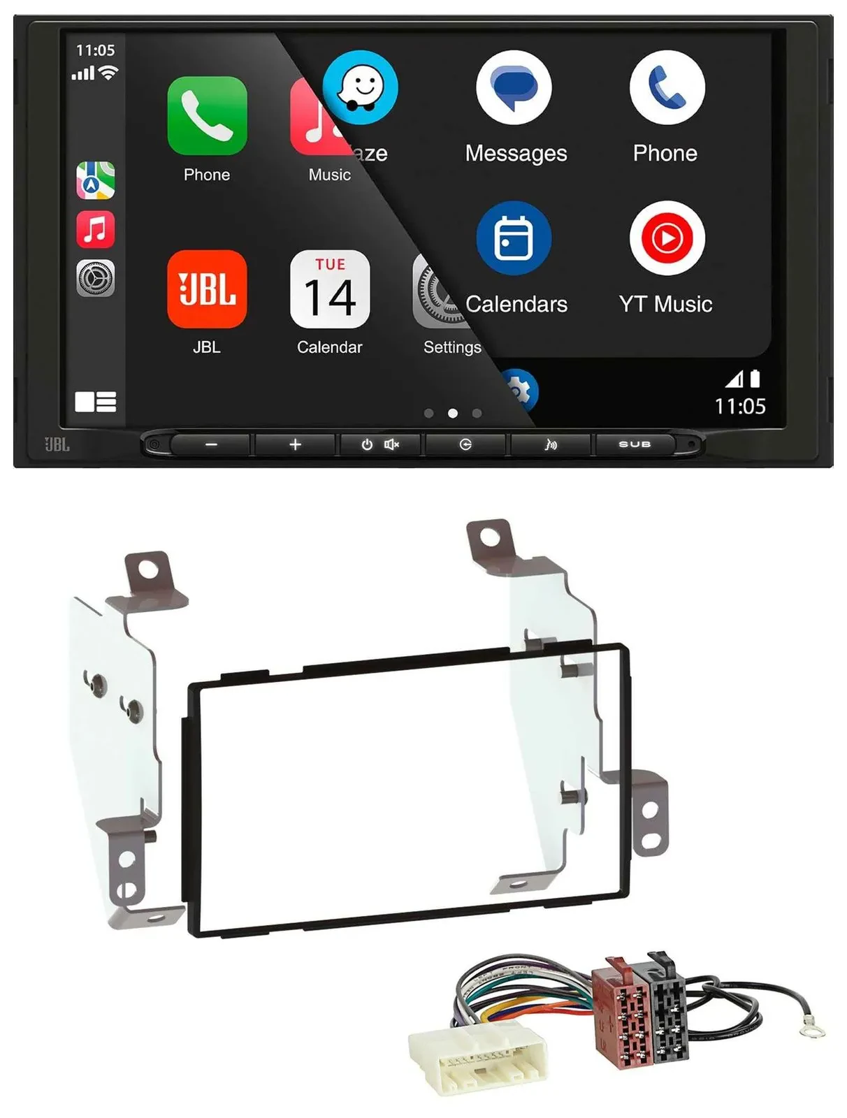 JBL USB 2DIN MP3 Bluetooth AUX Autoradio für Nissan Note (2005-2013)