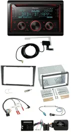 Pioneer 2DIN Lenkrad DAB USB CD Bluetooth Autoradio für Opel Tigra Corsa C Meriv