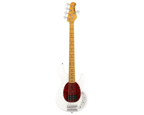 Бас-гитара Sterling StingRay 5 Classic RAY25CA 5-String Bass, Hard Maple FB, Olympic White