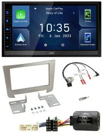 JVC DAB Bluetooth Lenkrad USB 2DIN Autoradio für SSangYong Rexton Telefontasten