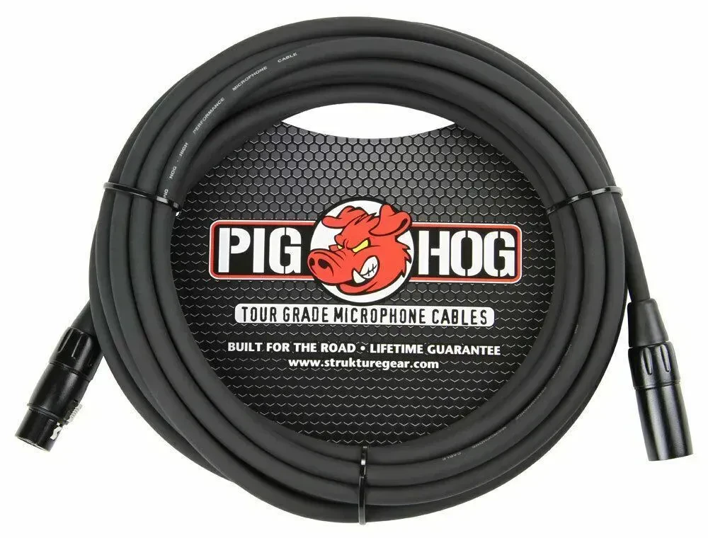 Микрофонный кабель Pig Hog PHM-25 Black 7.6 м