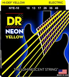 Струны для 7-струнной электрогитары DR Strings NYE7-10 Neon Yellow 10-56
