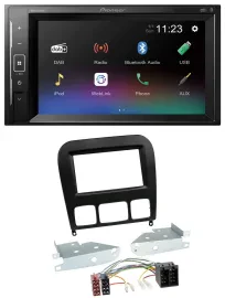 Автомагнитола Pioneer 2-DIN, DAB, MP3, Bluetooth, USB для Mercedes S-Class (1998–2005), черный