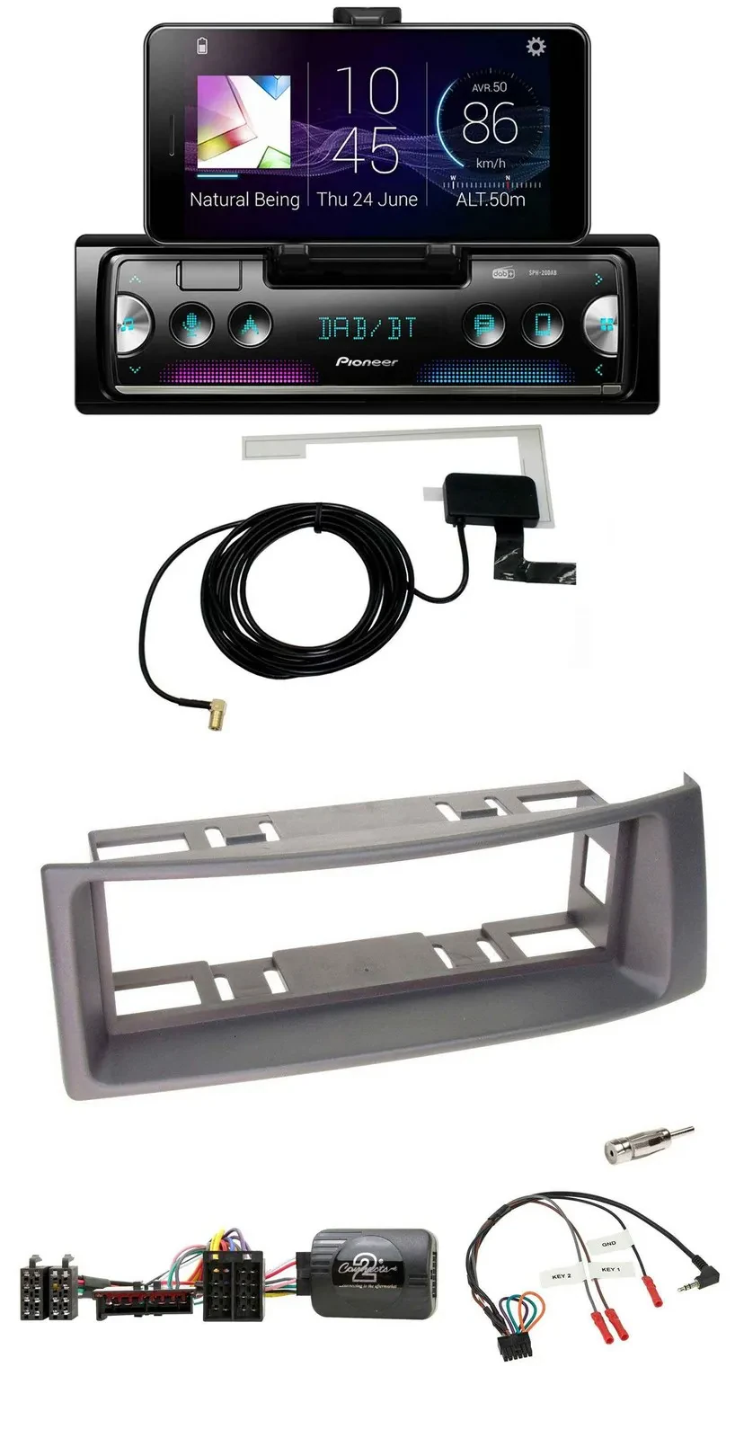 Pioneer DAB Bluetooth Lenkrad USB Autoradio für Renault Megane Scenic 96-00 anth