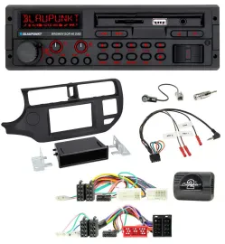 Blaupunkt SD Lenkrad USB Bluetooth DAB Autoradio für Kia Rio UB 2011-2015 schwar