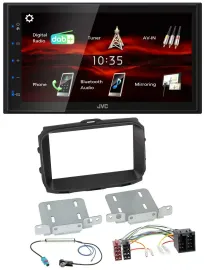 JVC USB Bluetooth MP3 DAB 2DIN Autoradio für Alfa Giulietta 2013-2021 ISO schwar