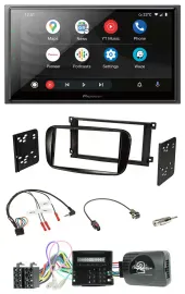 Pioneer USB 2DIN DAB Lenkrad Bluetooth Autoradio für Ford Mondeo S-Max glänzend