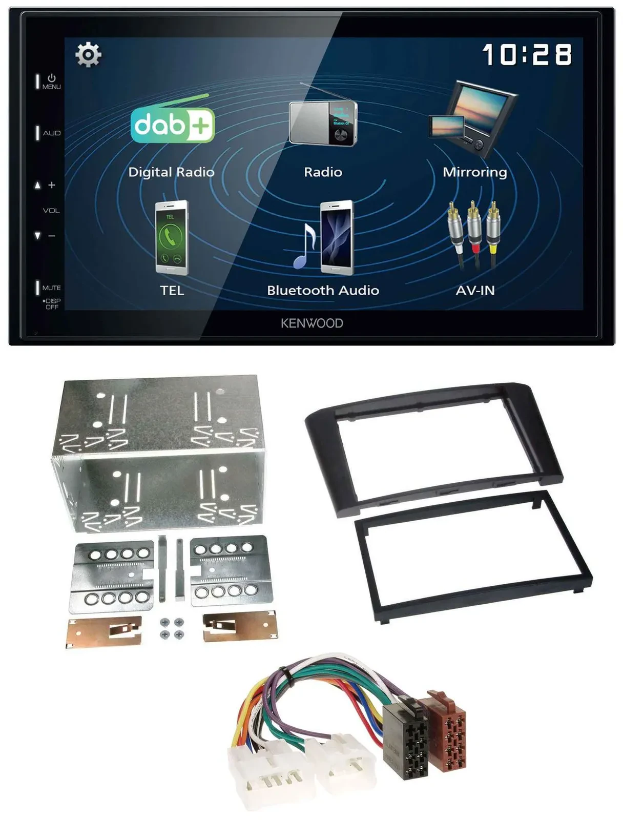 Kenwood 2DIN Bluetooth MP3 USB DAB Autoradio für Toyota Avensis 2003-2009