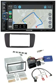 Автомагнитола для Seat Ibiza (с 2008) Alpine 2DIN DAB, TMC, Bluetooth, USB, навигация, управление с руля