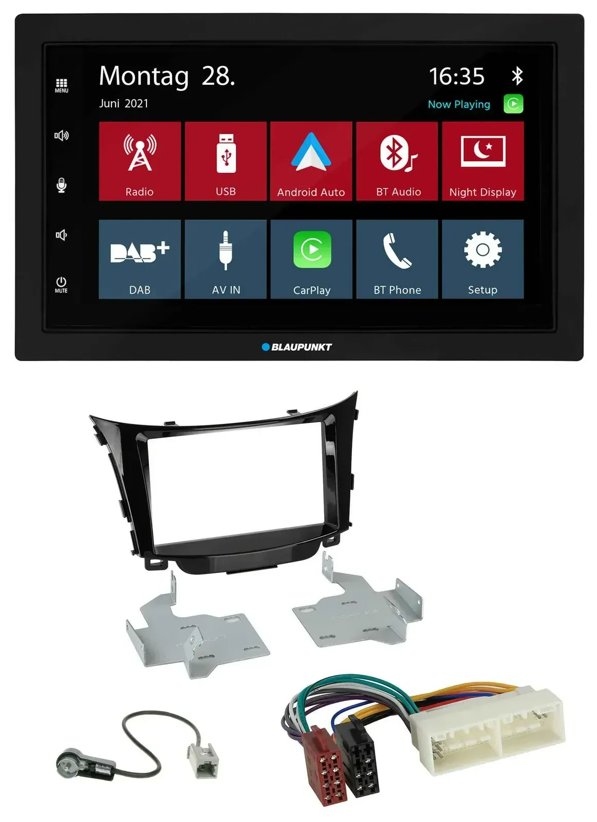 Blaupunkt MP3 Bluetooth DAB 2DIN USB Autoradio für Hyundai I30 (ab 2017)