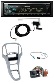 Pioneer MP3 AUX CD USB DAB Autoradio für Opel Astra J ab 2009 Platin silber