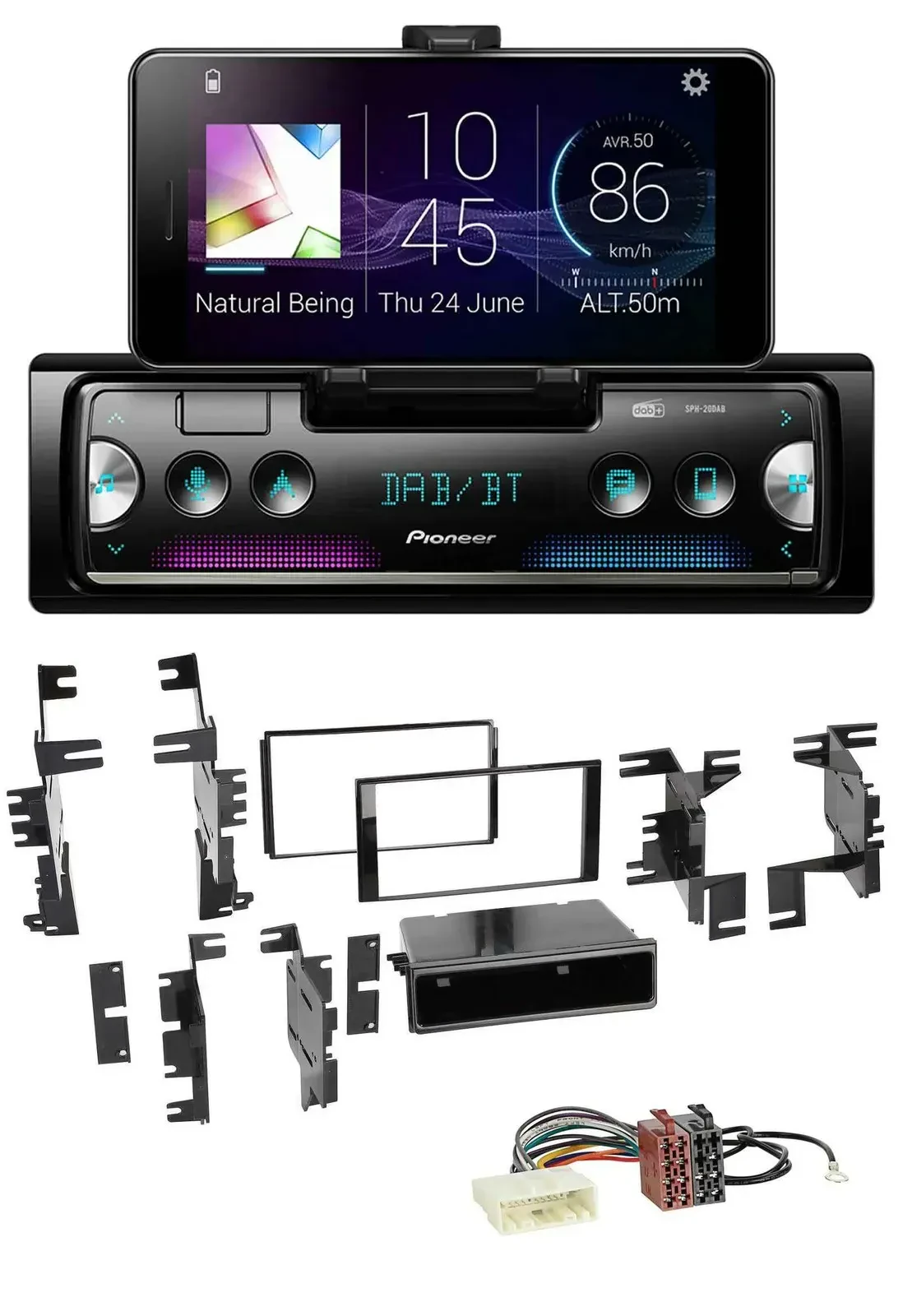 Автомагнитола для Nissan Cube (с 2009), Frontier (с 2013), Juk Pioneer USB MP3 Bluetooth DAB
