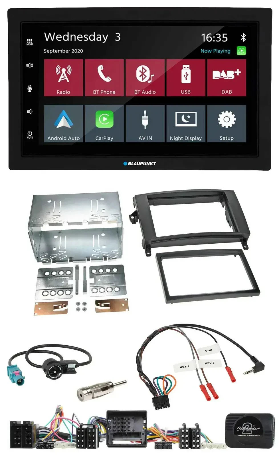 Blaupunkt DAB Bluetooth USB Lenkrad 2DIN Autoradio für Mercedes Vito Viano W639