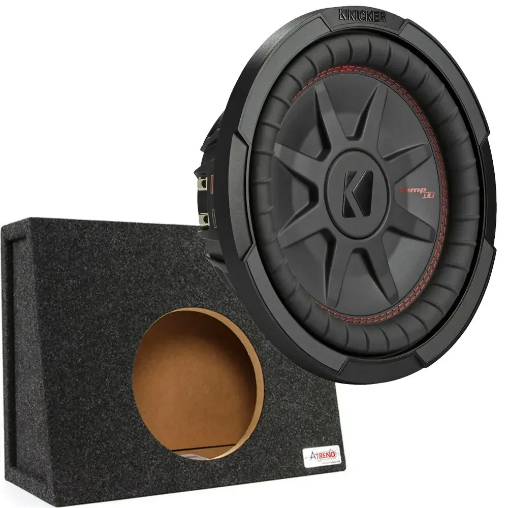 Сабвуфер пассивный Kicker CWRT104 10" 400W RMS, двойная катушка 4 Ом, с корпусом