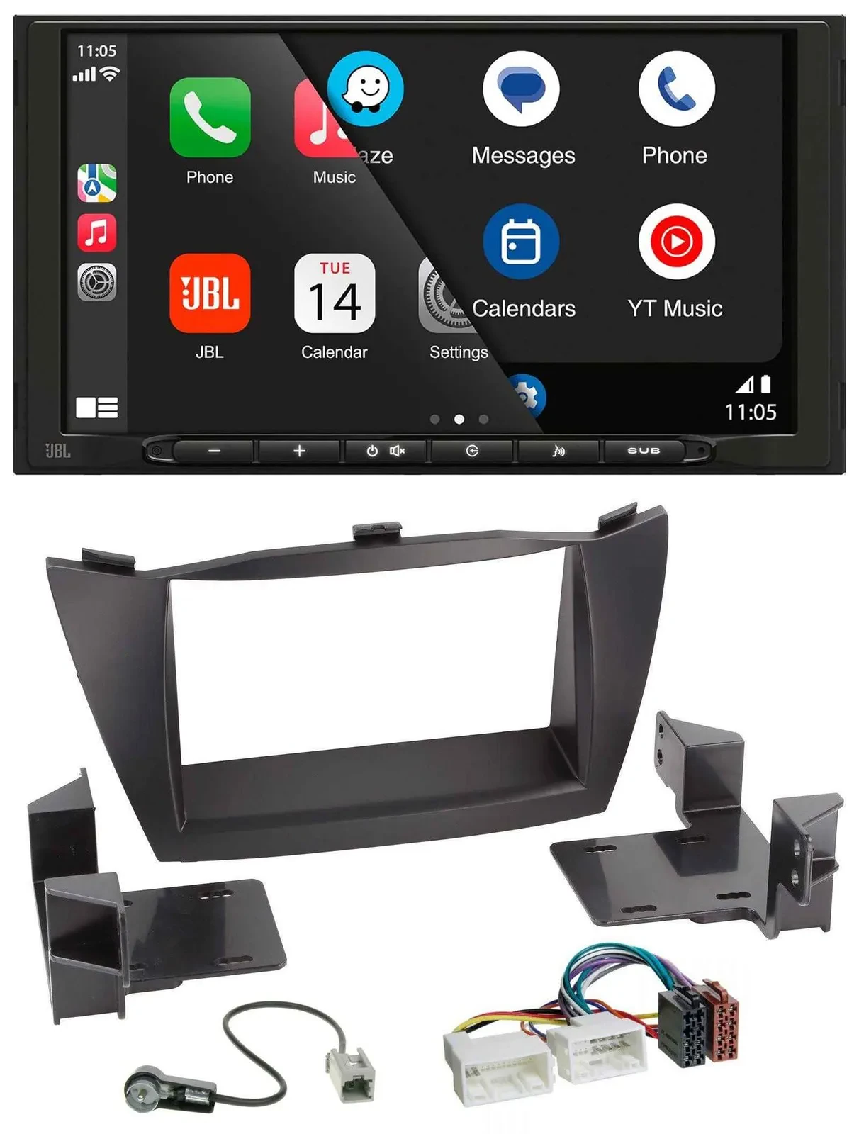 JBL USB 2DIN MP3 Bluetooth AUX Autoradio für Hyundai ix35 (2010-2013)