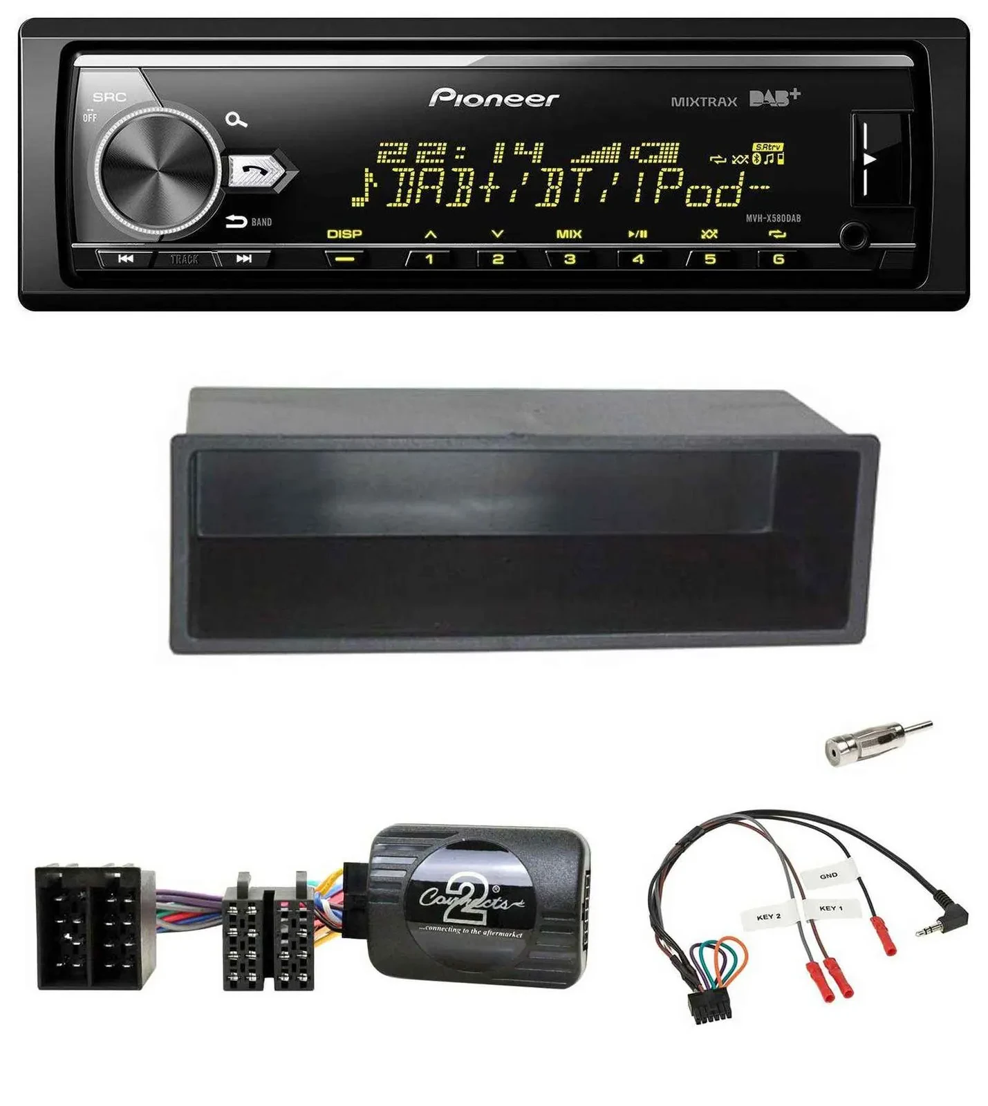 Pioneer Bluetooth USB DAB Lenkrad Autoradio für Citroen C2 C3 Berlingo 02-06