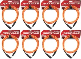 Коммутационный кабель Rockville RCXMB10-O Orange 3 м (8 штук)