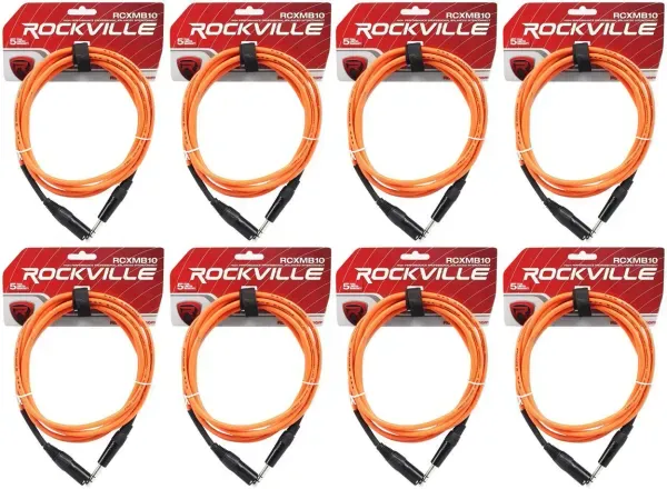 Коммутационный кабель Rockville RCXMB10-O Orange 3 м (8 штук)