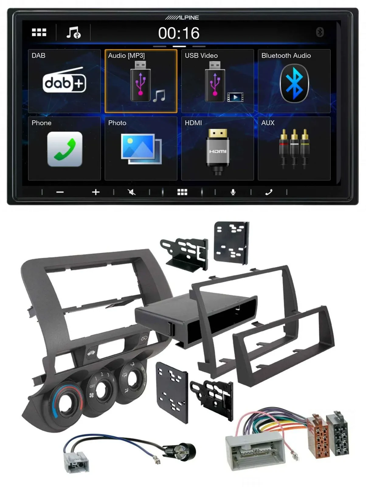 Автомагнитола Alpine 2DIN Bluetooth DAB USB для Honda Fit 2006–2007 (US import)