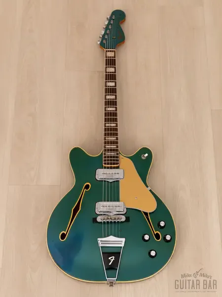 Полуакустическая электрогитара Fender Coronado II Hollowbody Lake Placid Blue USA 1966 w/Case