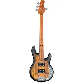 Бас-гитара Sterling by Music Man StingRay Ray34HH Spalted Maple Top Maple FB Bass Burst