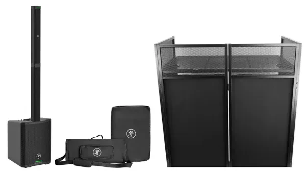 Mackie SRM-Flex 1300w Portable Line Array DJ Speaker PA System w/Sub+Bag+Booth