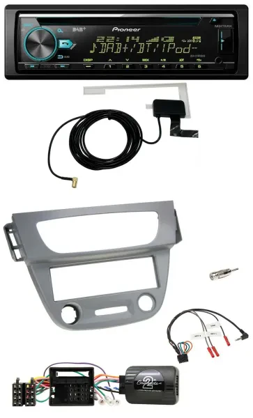 Pioneer MP3 Lenkrad CD USB DAB Autoradio für Renault Megane III 2009-2012 grau