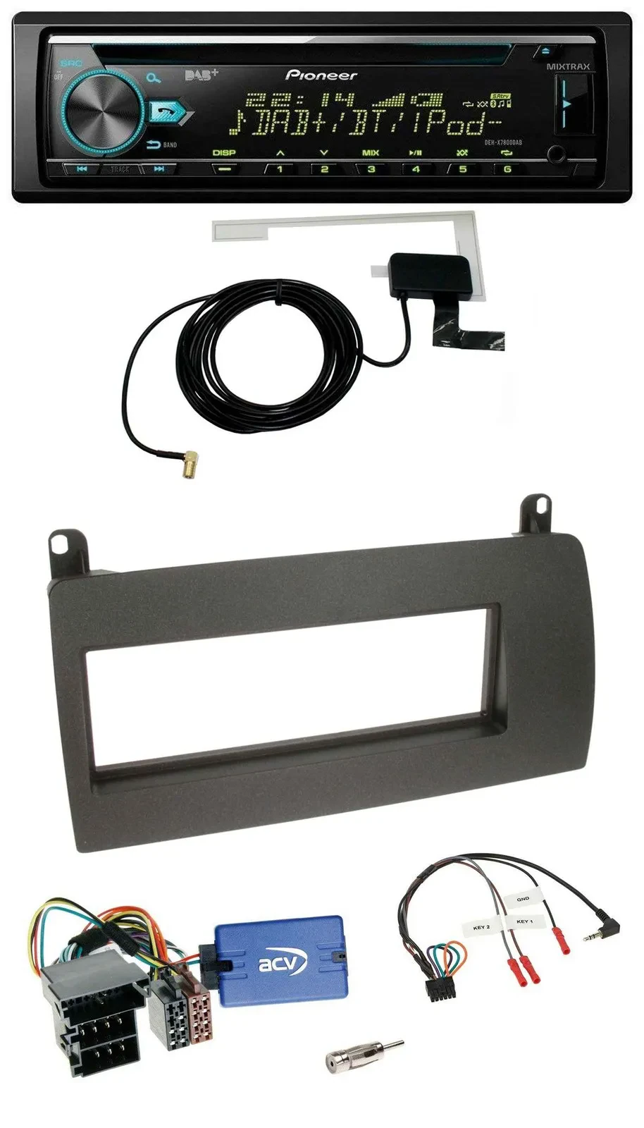 Pioneer MP3 Lenkrad CD USB DAB Autoradio für Rover 75 (2003-2005)