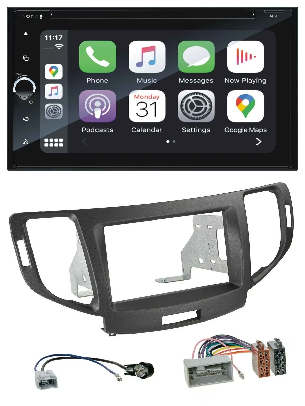 Blaupunkt 2DIN Bluetooth DAB USB DVD MP3 Autoradio für Honda Accord ab 11 anthra