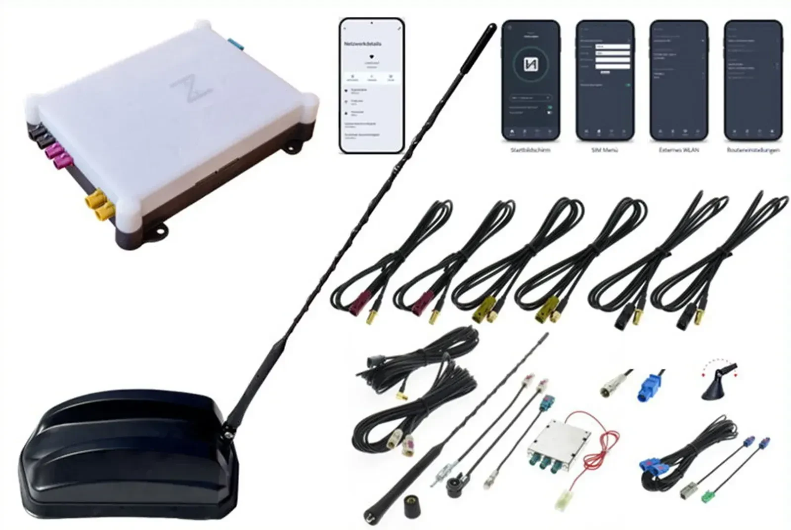 Dietz CamperNet Pro Antenne ANT615B schwarz UKW/DAB+ 1,5m Kabelsatz CN2-PRO-615B